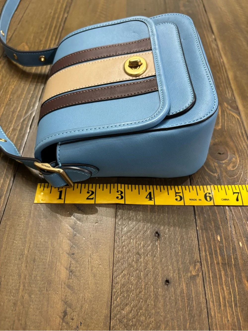 Coach Rambler Crossbody 16 in Pacific Blue